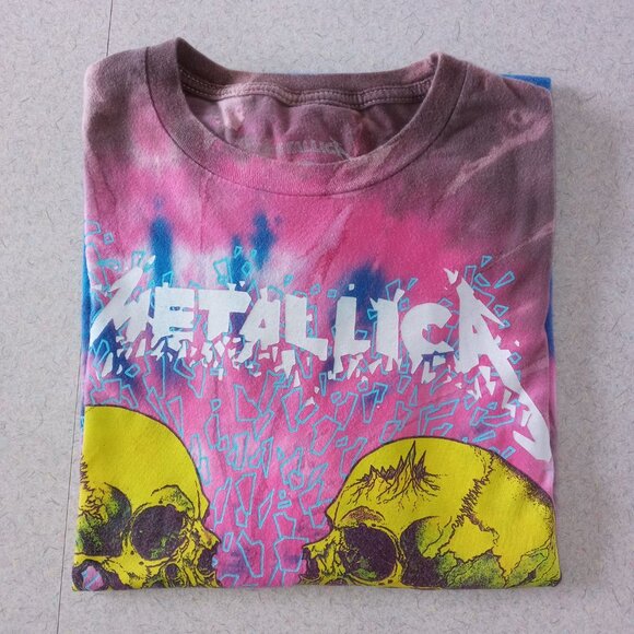 Metallica Live in Concert 92 graphic Tie Dye rare colorway T-Shirt size XL - Picture 6 of 6